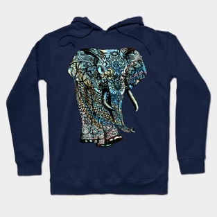 Intricate Asian Elephant Colorful Illustration Hoodie